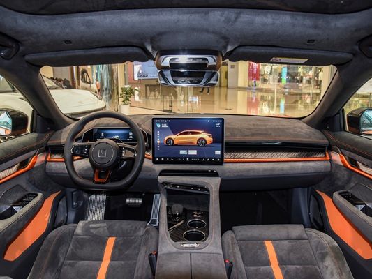 Une suspension indépendante à double ossature voiture électrique 2024 Zeekr001 You100kwh AWD Noir Orange