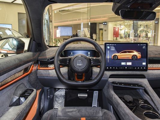 Une suspension indépendante à double ossature voiture électrique 2024 Zeekr001 You100kwh AWD Noir Orange